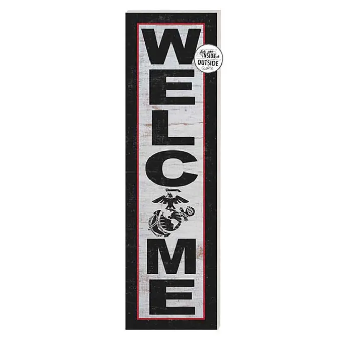 USMC Welcome 10 x 35 inch Indoor Outdoor Sign