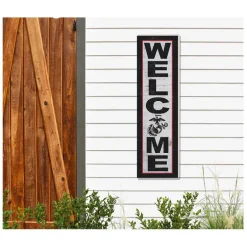 USMC Welcome 10 x 35 inch Indoor Outdoor Sign