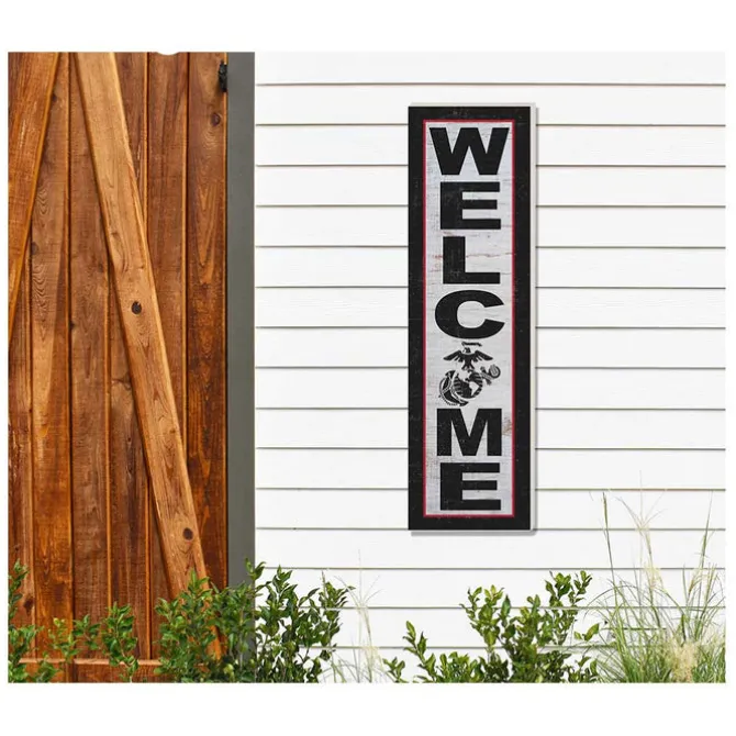 USMC Welcome 10 x 35 inch Indoor Outdoor Sign
