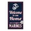 USMC Welcome To Our Home 11 x 20 inch PVC Sign- Made In The USA