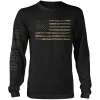 USMC Woodland MARPAT Flag 7.62 Design Men's Long Sleeve T-Shirt