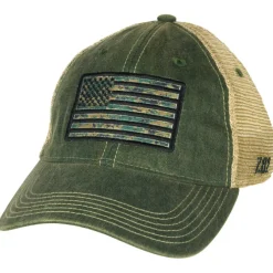 USMC Woodland MARPAT Flag Vintage Trucker Hat