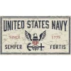 USN Chipped 11 x 20 inch Sign