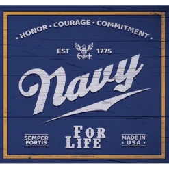 USN For Life 12 x 13 inch Wall Sign