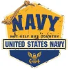 USN Not Self but Country Badge 20 x 20 inch Sign