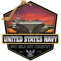 USN Sea Power Badge 20 x 20 inch Sign