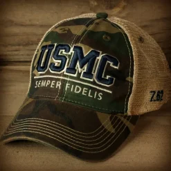 YOUTH USMC Semper Fidelis Vintage Trucker Hat - Camo